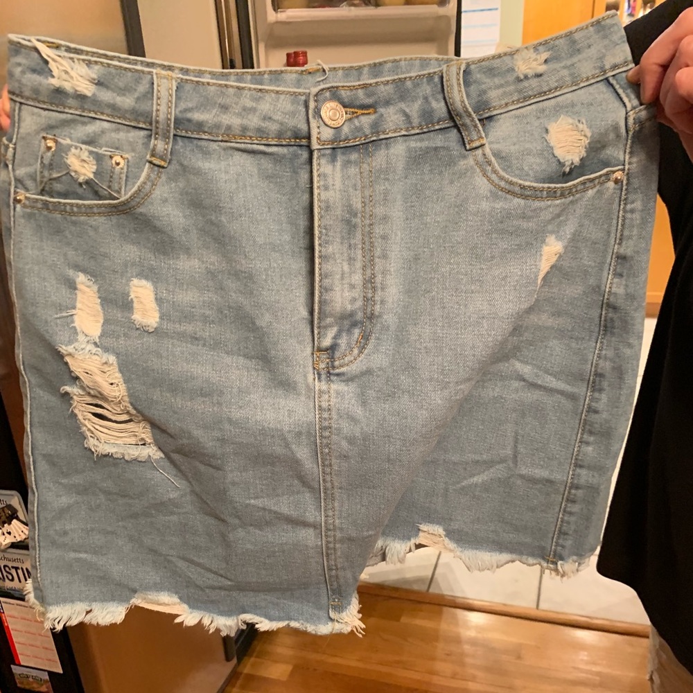 Shein denim skirt